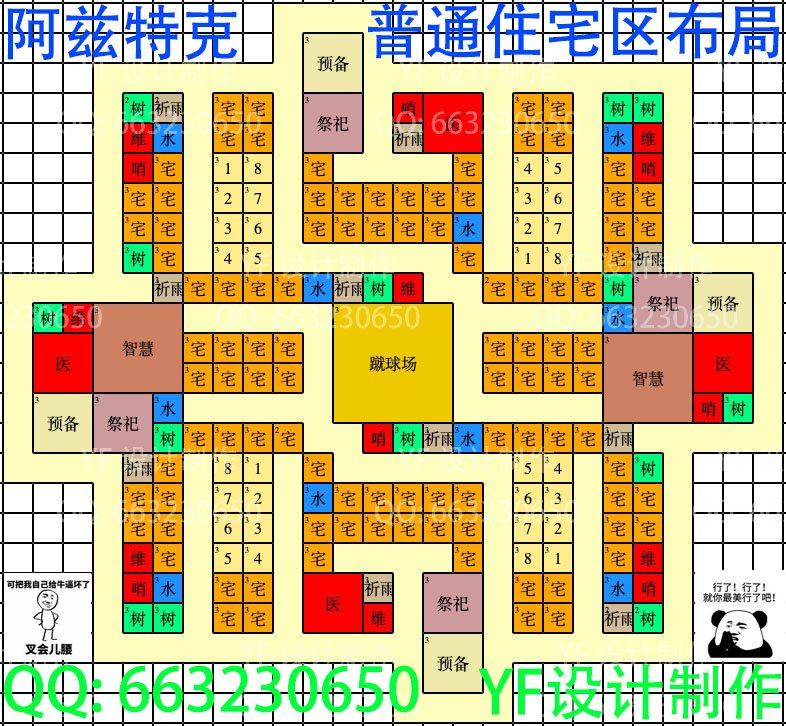 阿兹特克普通住宅区布局图(两张) - 模拟帝国布局图纸