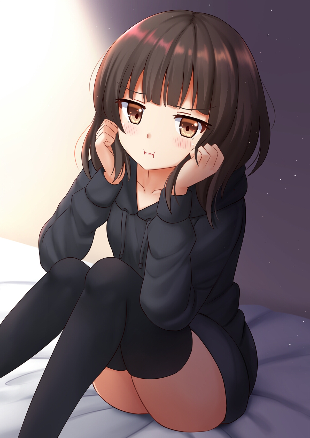 分享一张女儿超好看的壁纸 - 胡桃日记:表情包少女menhera综合 | tap
