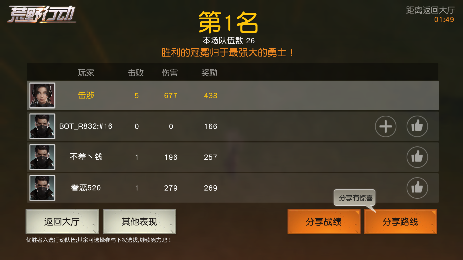 吃鸡党晒一晒你吃鸡的精彩截图吧