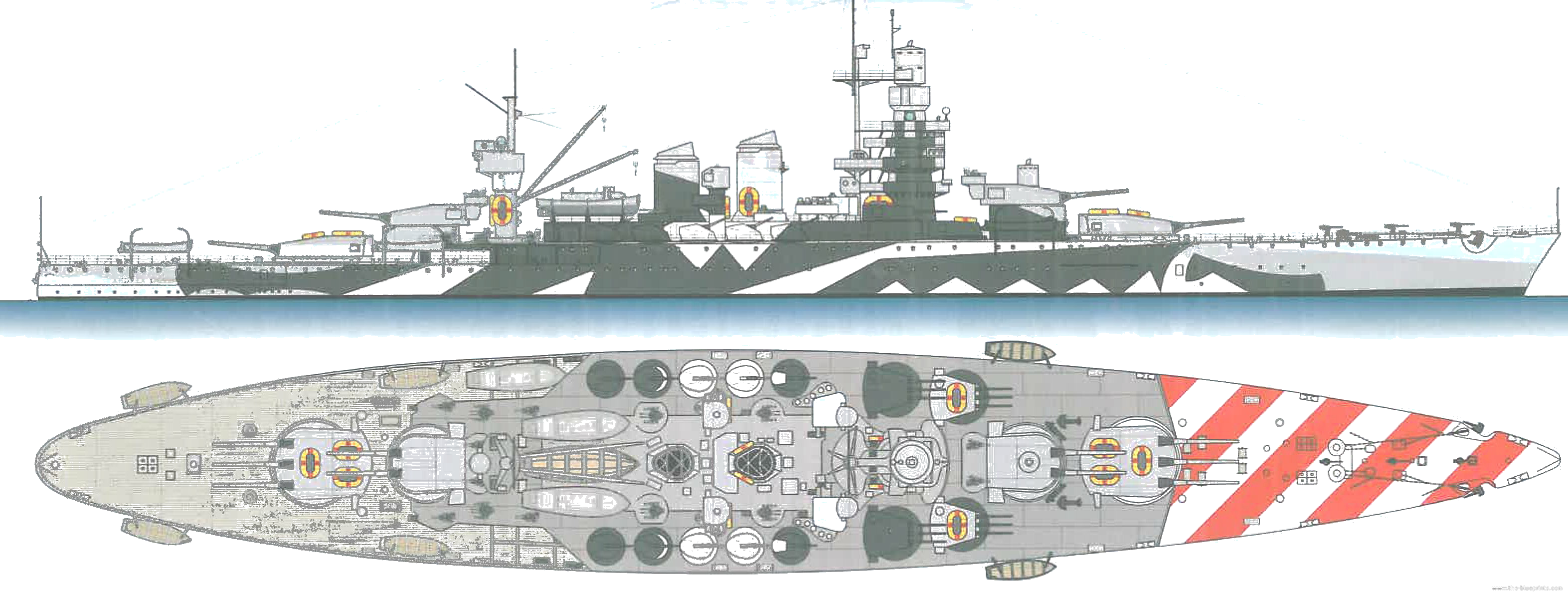 [线图]意大利战列舰安德烈亚·多里亚级.rn andrea doria(1941年)