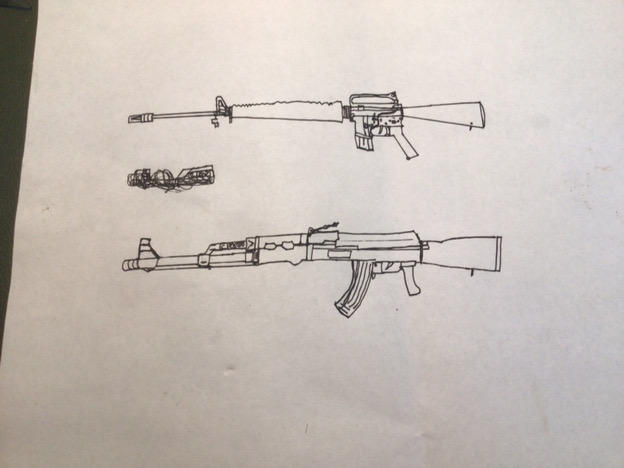 M16 AK47的概念图