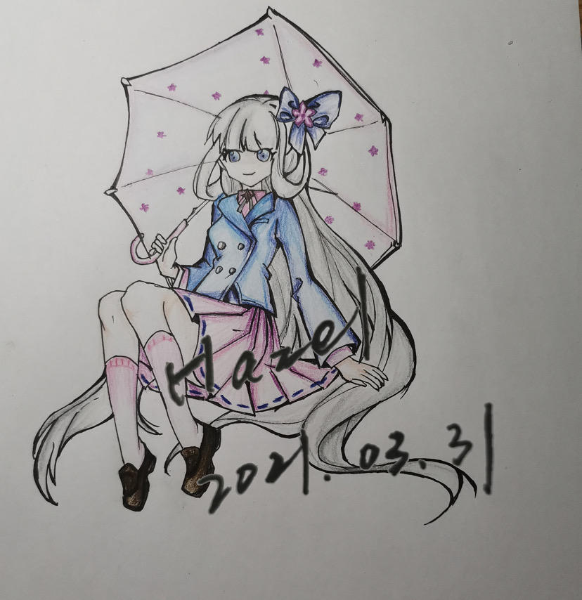 这波吃了不会填色的亏，纯手绘的～