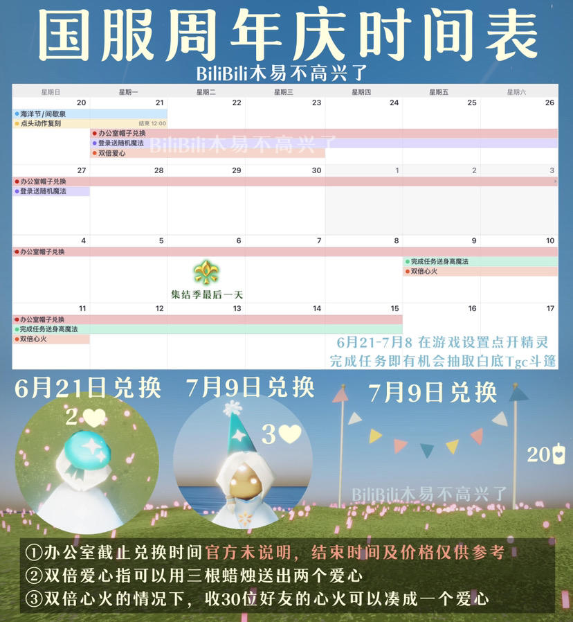 【周年庆】日历/兑换图/精灵任务