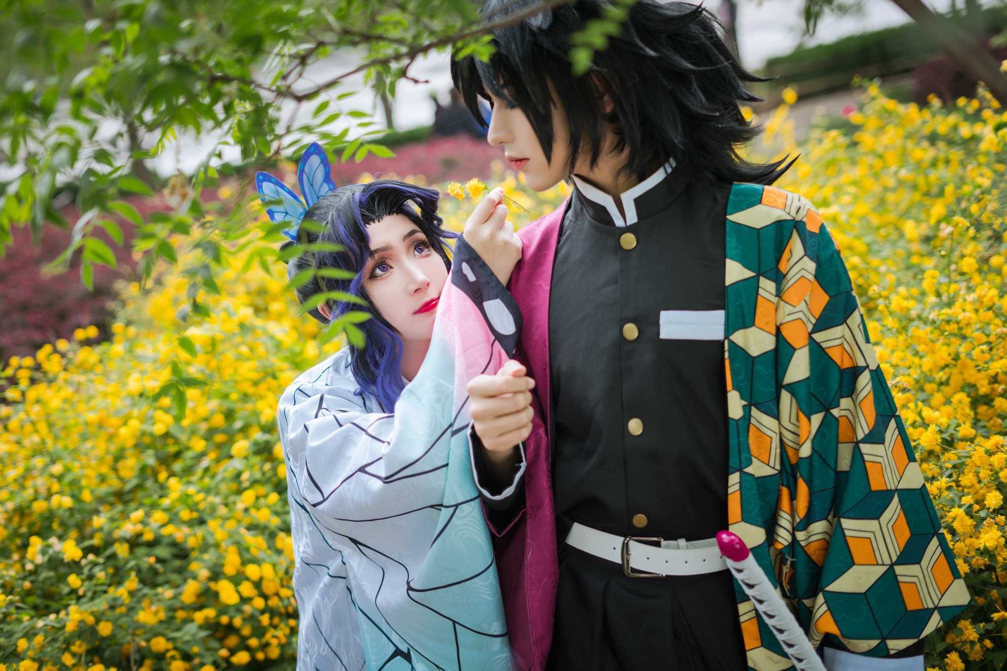 《鬼灭之刃》蝴蝶忍×富冈义勇cosplay