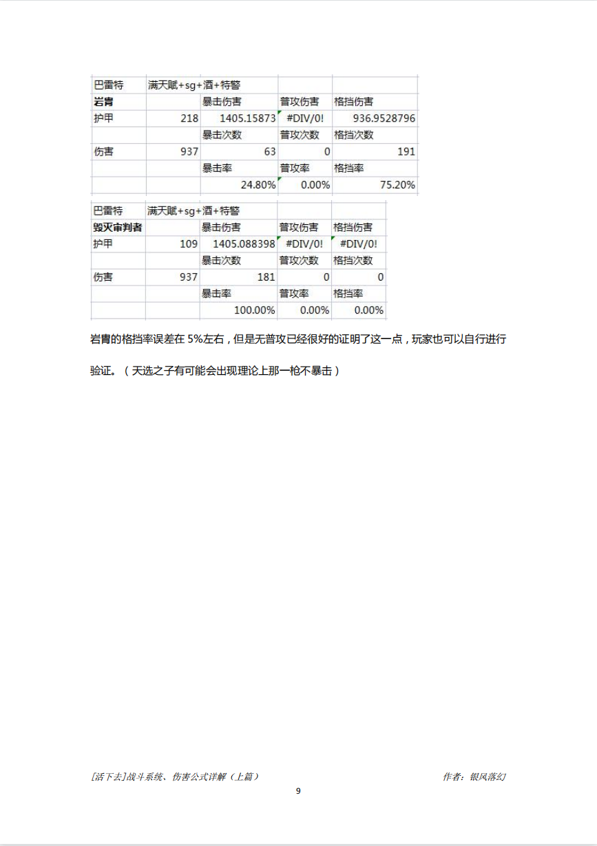 [活下去]战斗系统、伤害公式详解（上篇） - 第9张