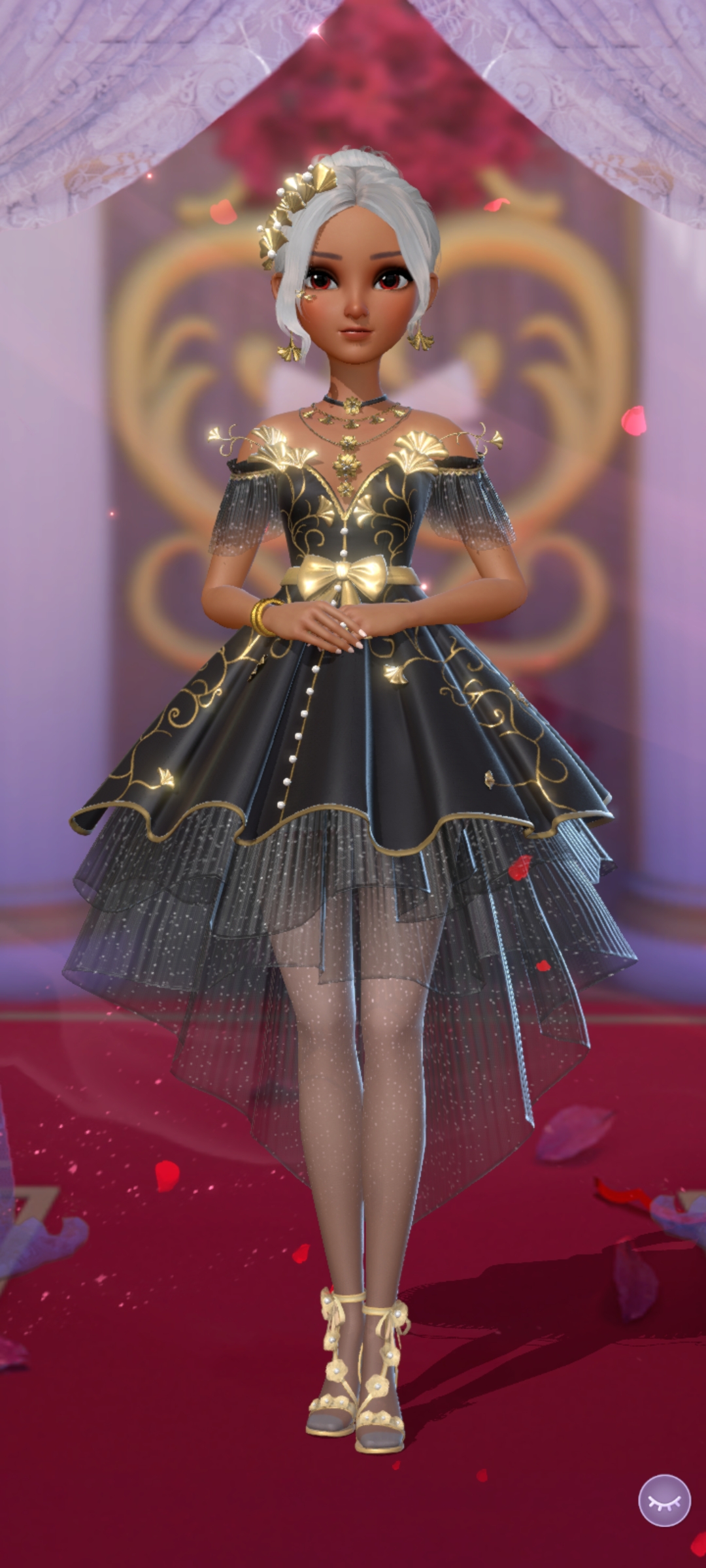 这一套黑皮银发 黑金裙子装饰简直无敌了,邀请大家都来看美丽女儿