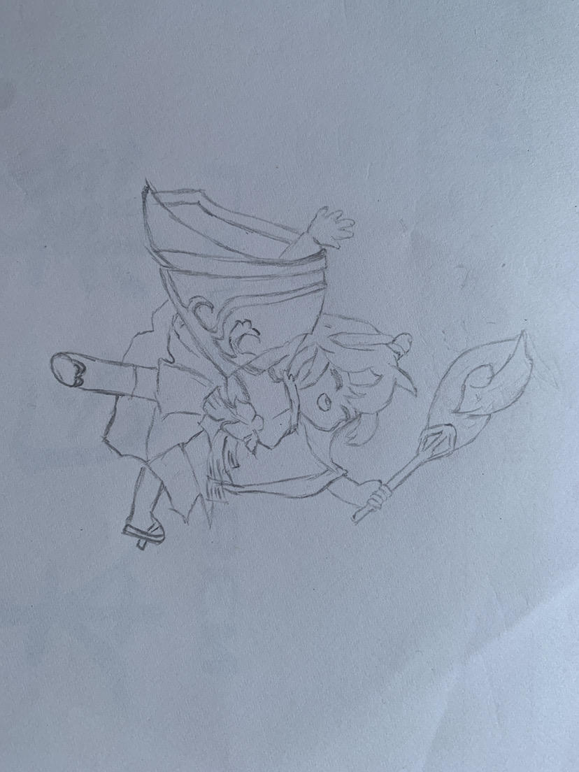 刚刚停电时随手临摹的一只