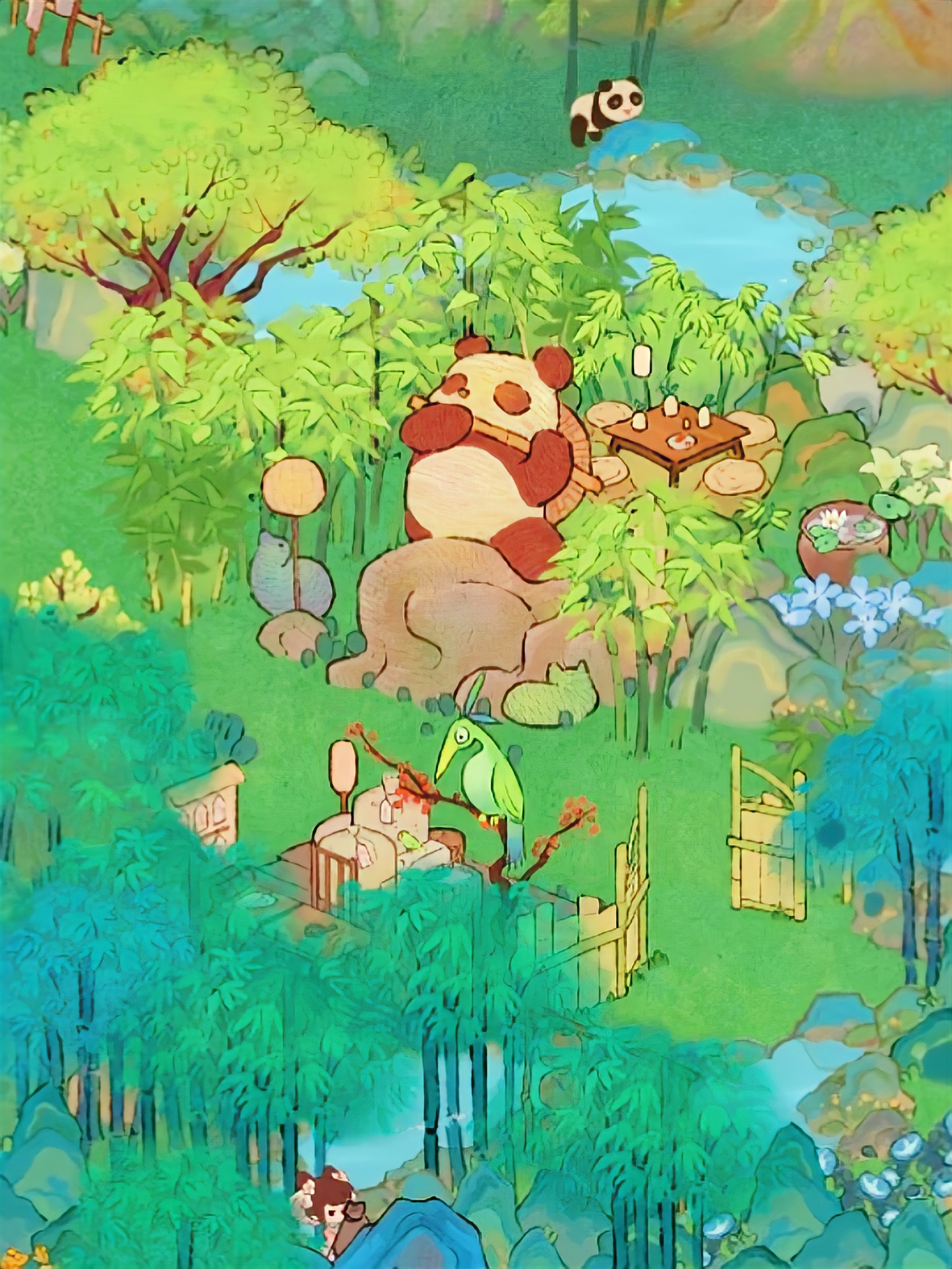 二岛左｜帮大佬布置的熊猫水上乐园