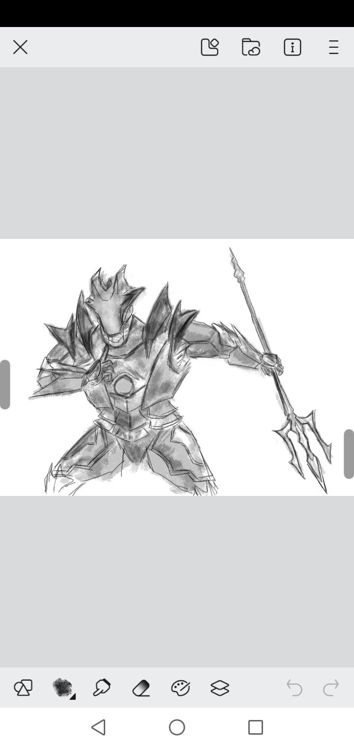 画了个钛金甲的草稿