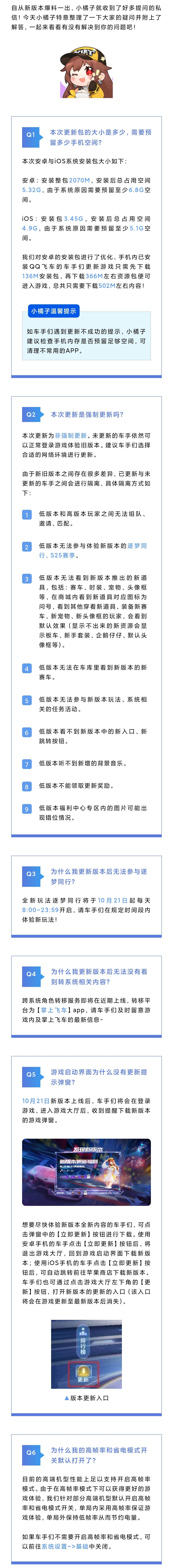 新版本更新有疑问？你要的答案都在这里！