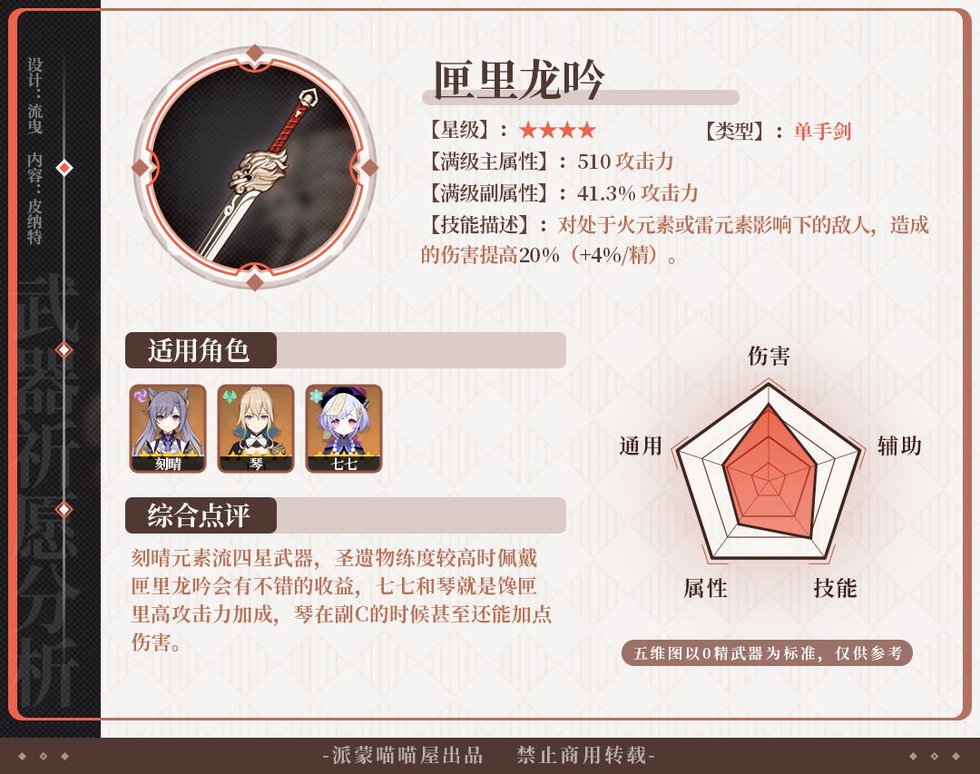 【v2.5】武器祈願分析，這次武器池中的稻光和月華值不值得抽？|原神 - 第8張