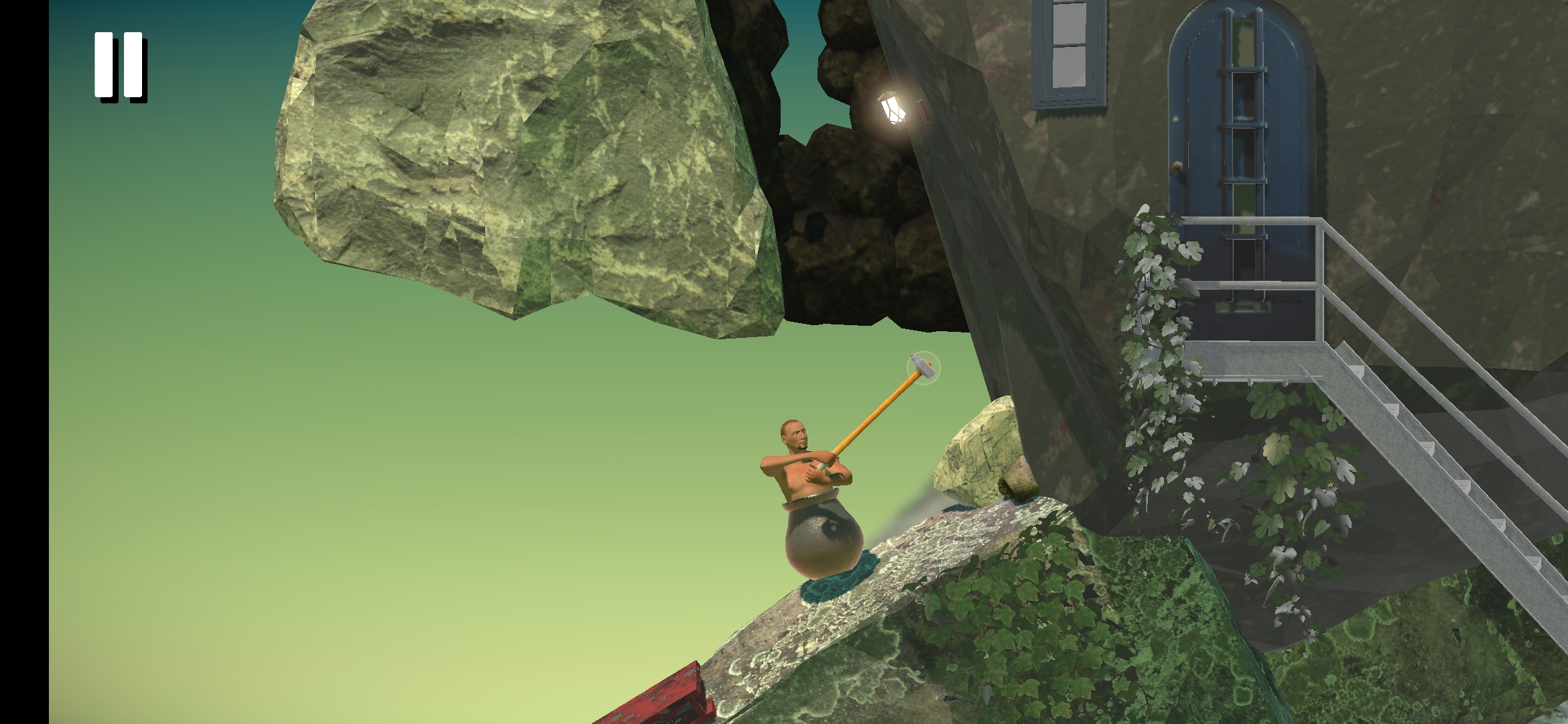 这块是我的噩梦,每次掉下去爬到这都要卡我5.6分钟,手指都要划酸了