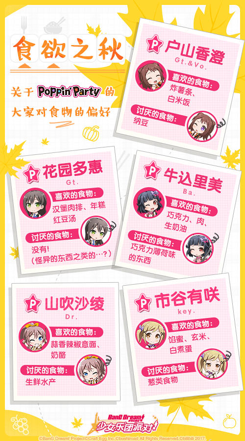 Poppin'Party 的食欲之秋