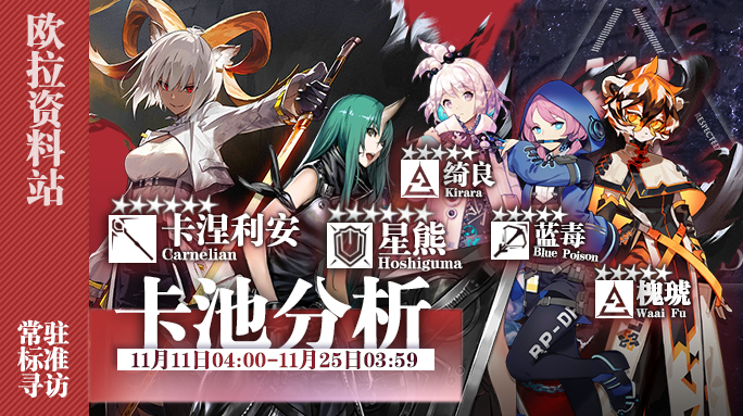 【卡池测评】11.11卡池分析：这些个干员我值不值得抽？截图