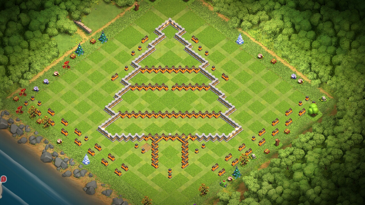 用的种树阵,之前看到过说地图最多长45颗树