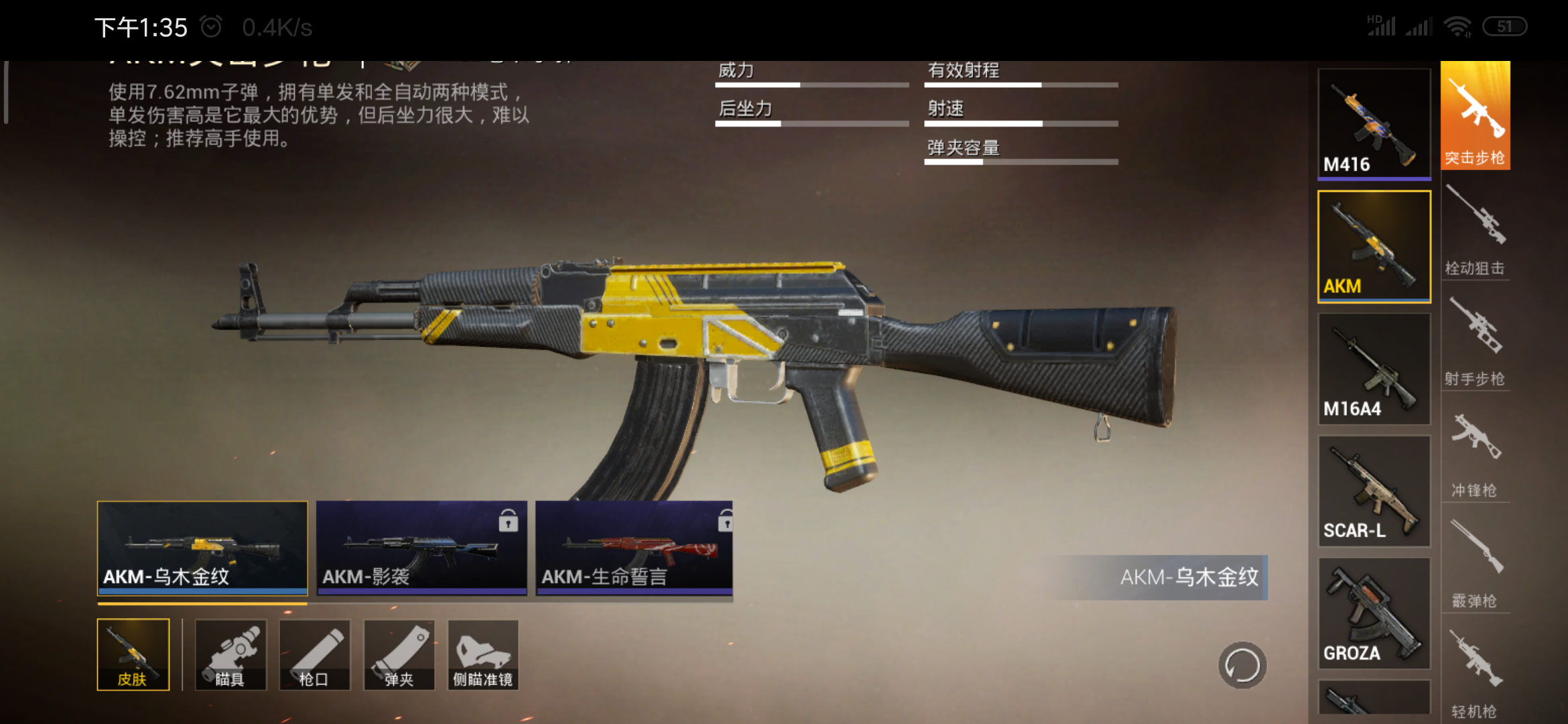 更新后枪械皮肤