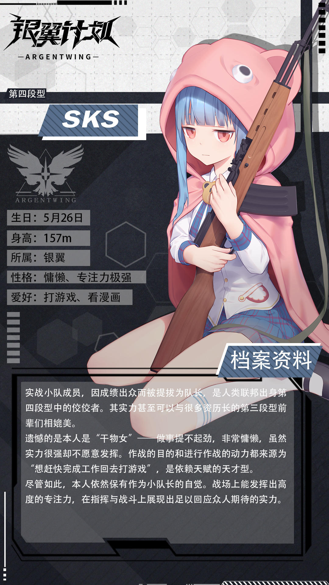 【人事档案】银翼实战小队队长——SKS上阵