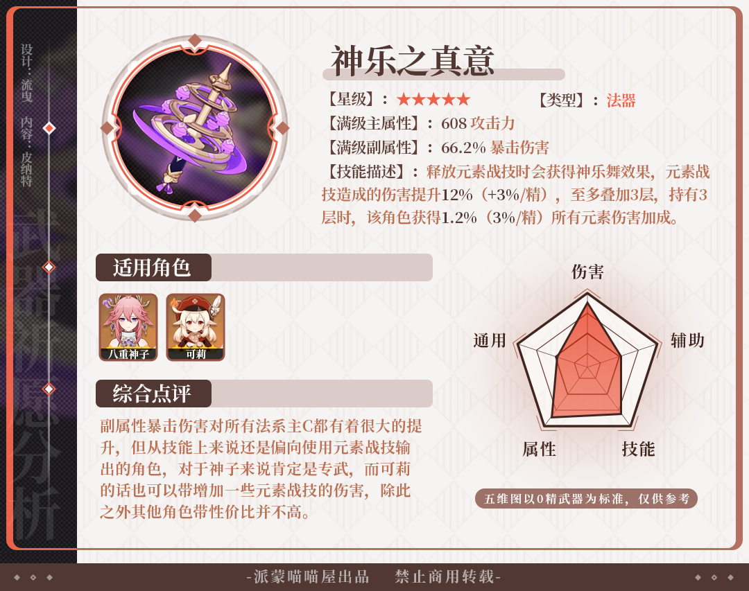 【v2.5】武器祈愿分析，这次武器池中的神乐和绿剑值不值得抽？|原神 - 第2张