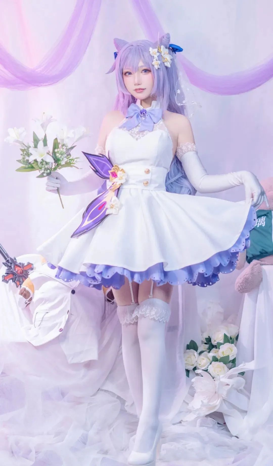 cos：《原神》刻晴，阿晴已经换好花嫁啦- 原神综合讨论- TapTap 原神论坛