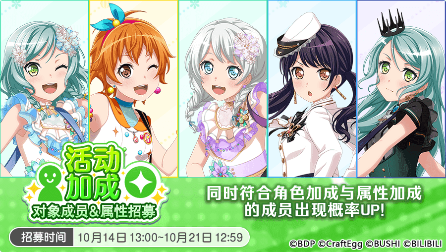 招募预告·「活动加成对象成员&属性招募」