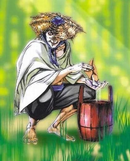 同样的还有小霸王周通,胸口戴着大红花,笑得有些狂浪.