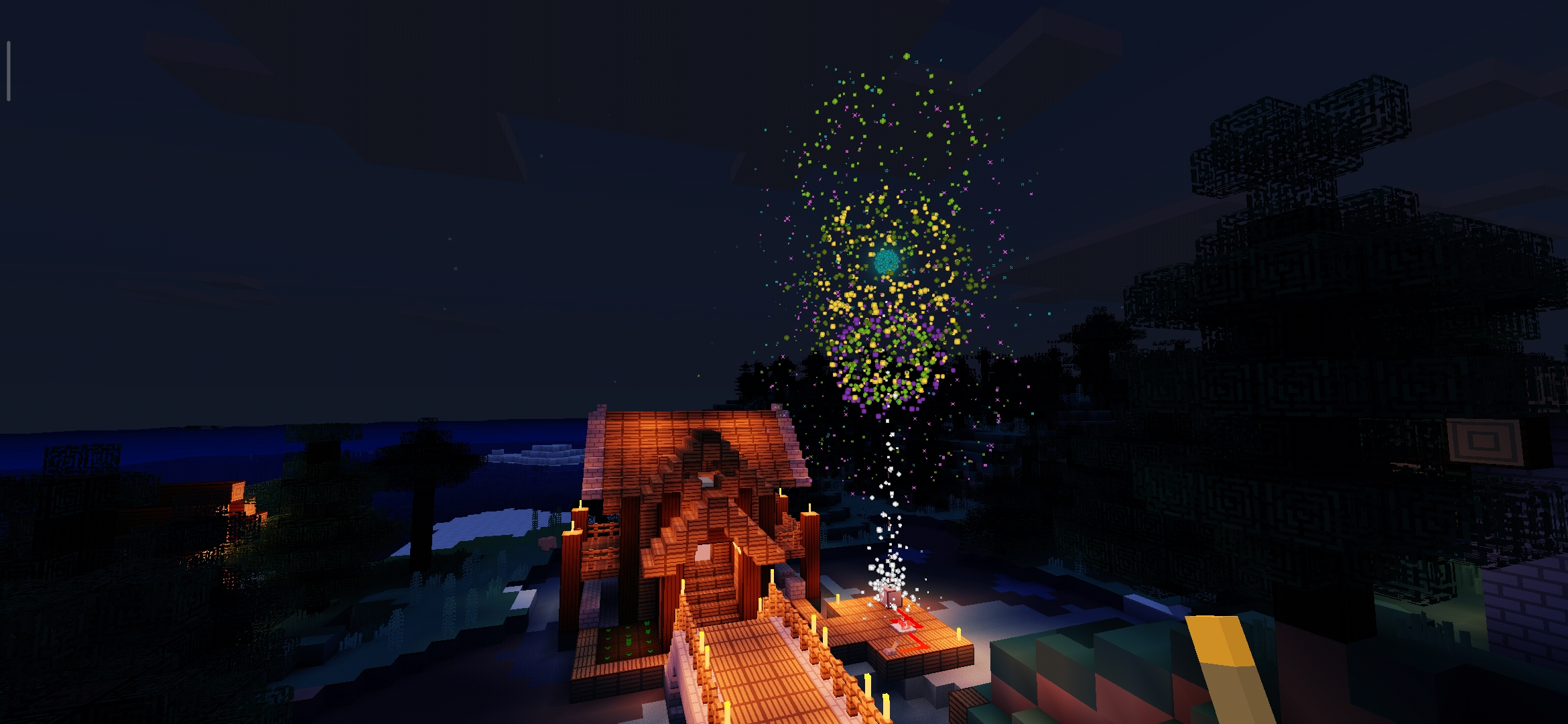 这是之前的屋子,我下界也去了~末影龙打了末影城也逛了,好多好多高