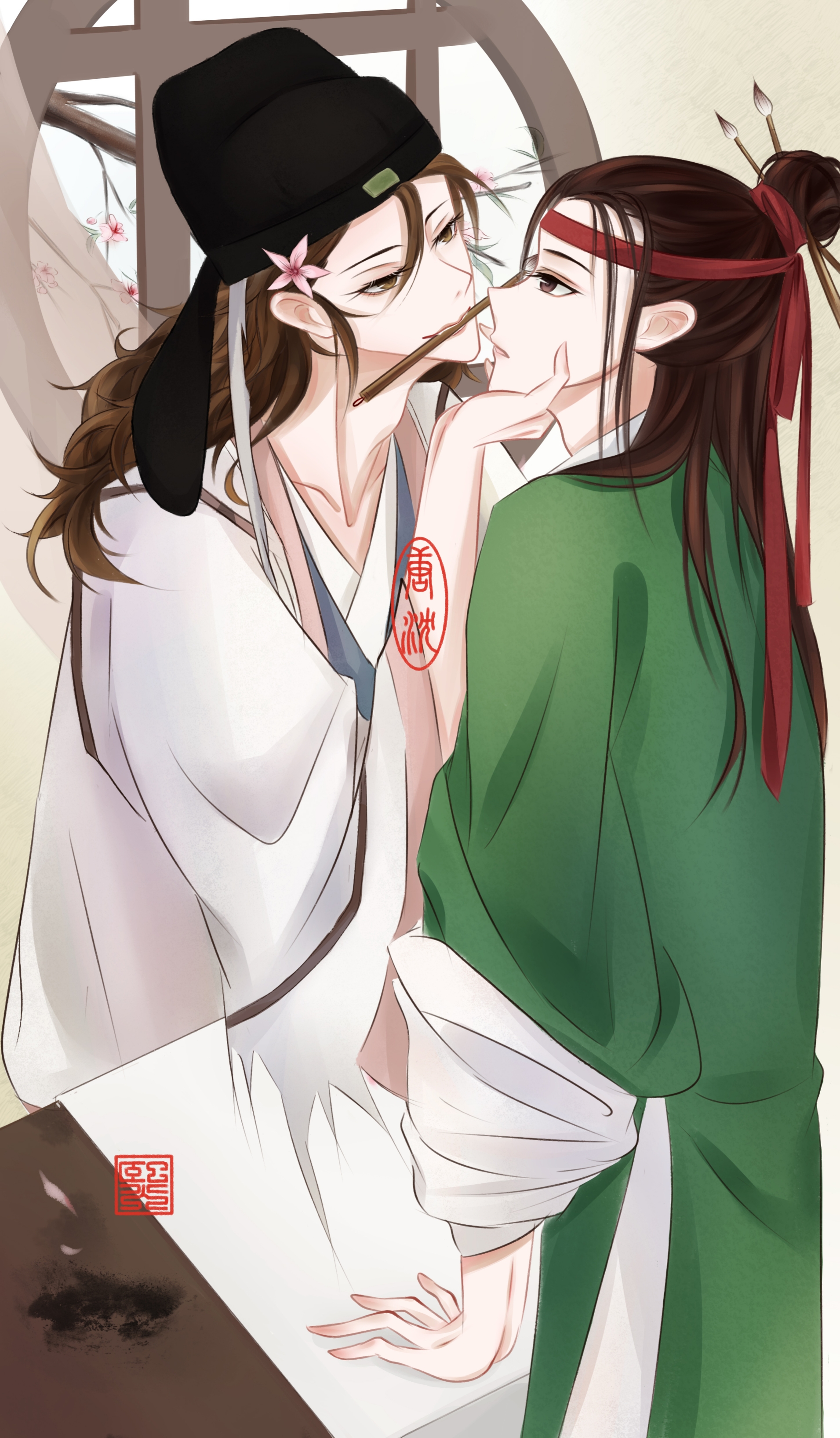 唐伯虎沈周小院