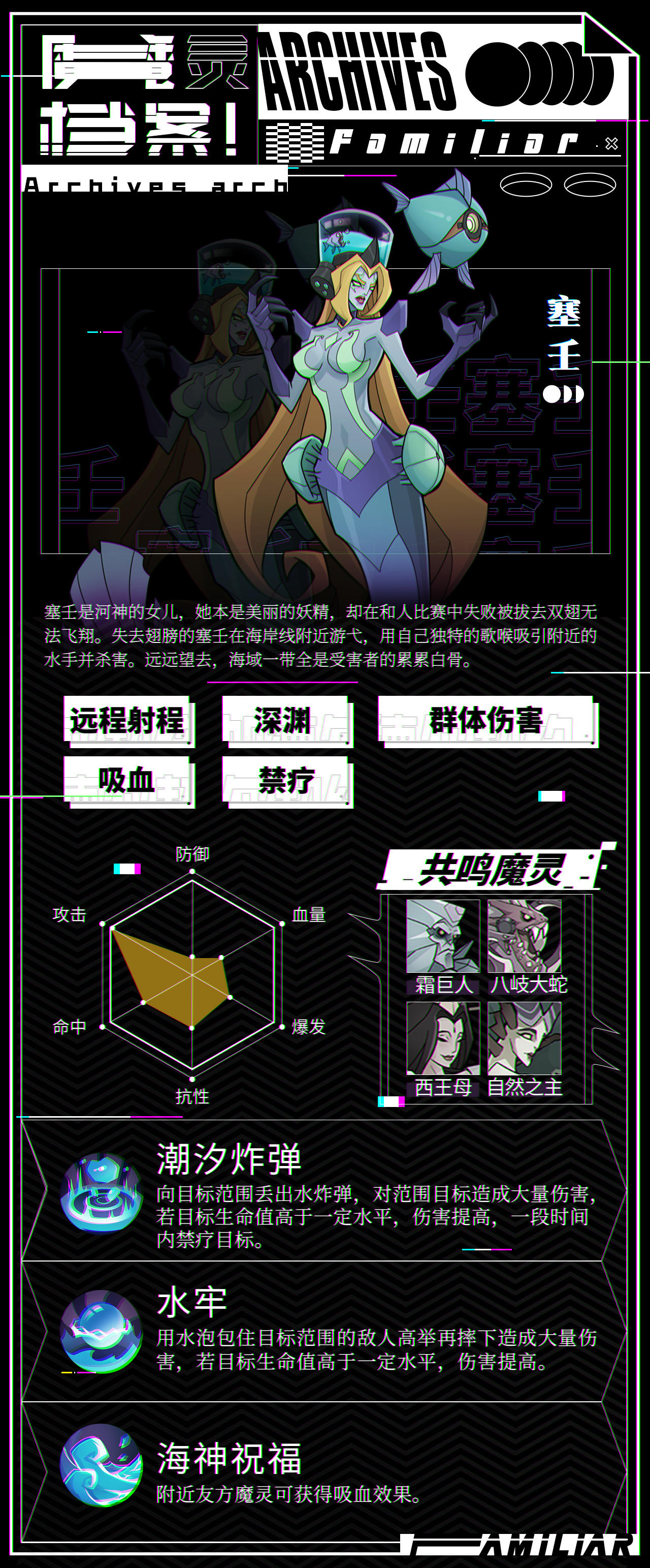 《加德尔契约》魔灵档案-塞壬