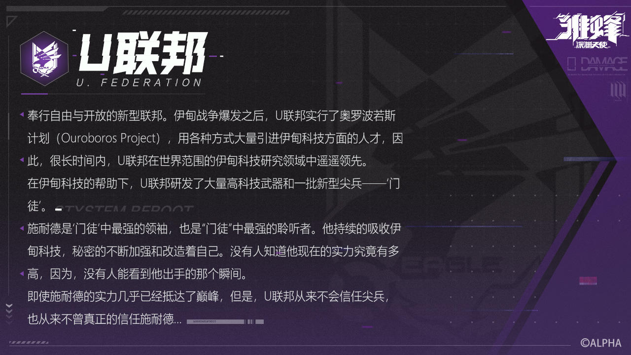 档案库 | 势力组织#序列006——U联邦