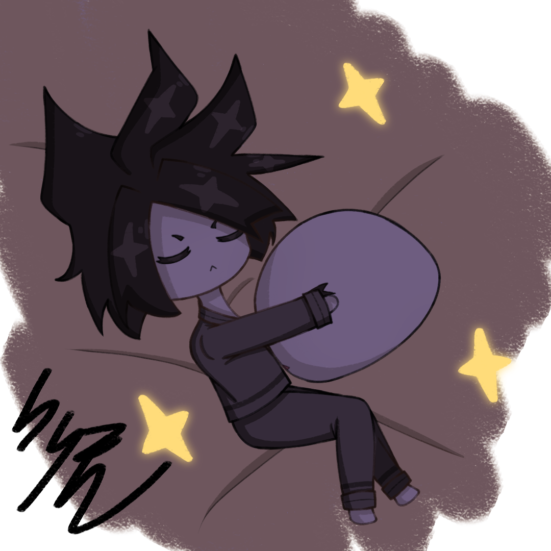 黑丸搂着团子睡觉觉