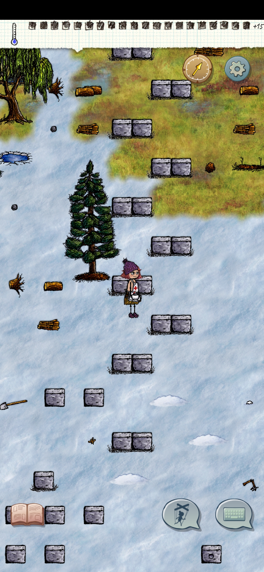 求大佬出图纸,怎么绕开这些雪堆?