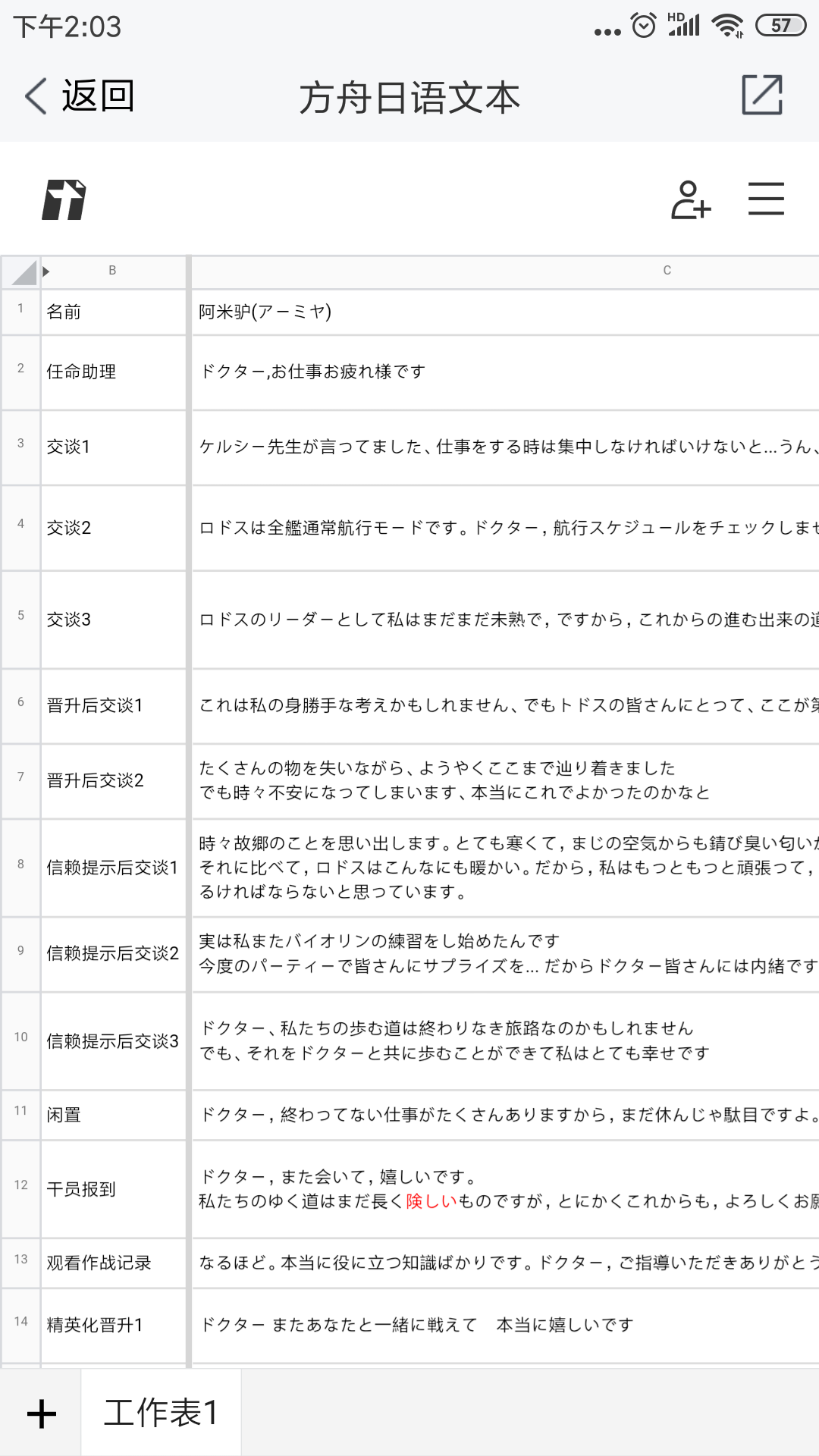 方舟的日语台词文本 明日方舟综合讨论 Taptap 明日方舟社区