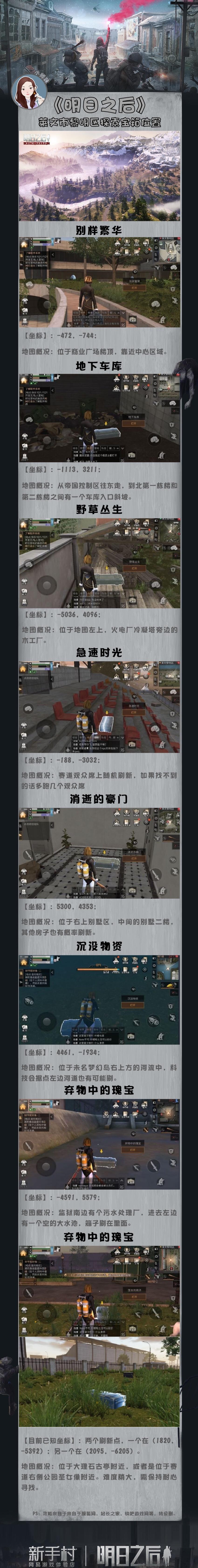 【明日攻略】莱文市黎明区探索宝箱位置