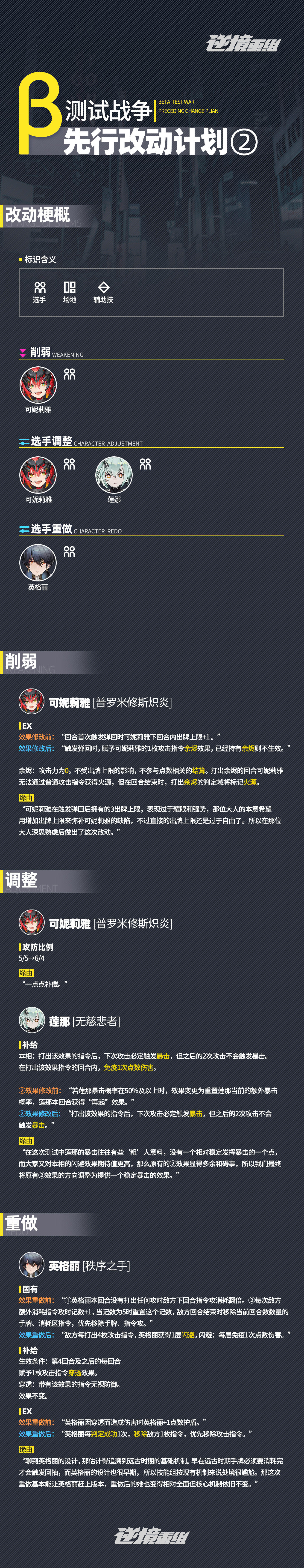 《逆境重组》β测试战争——先行改动计划②