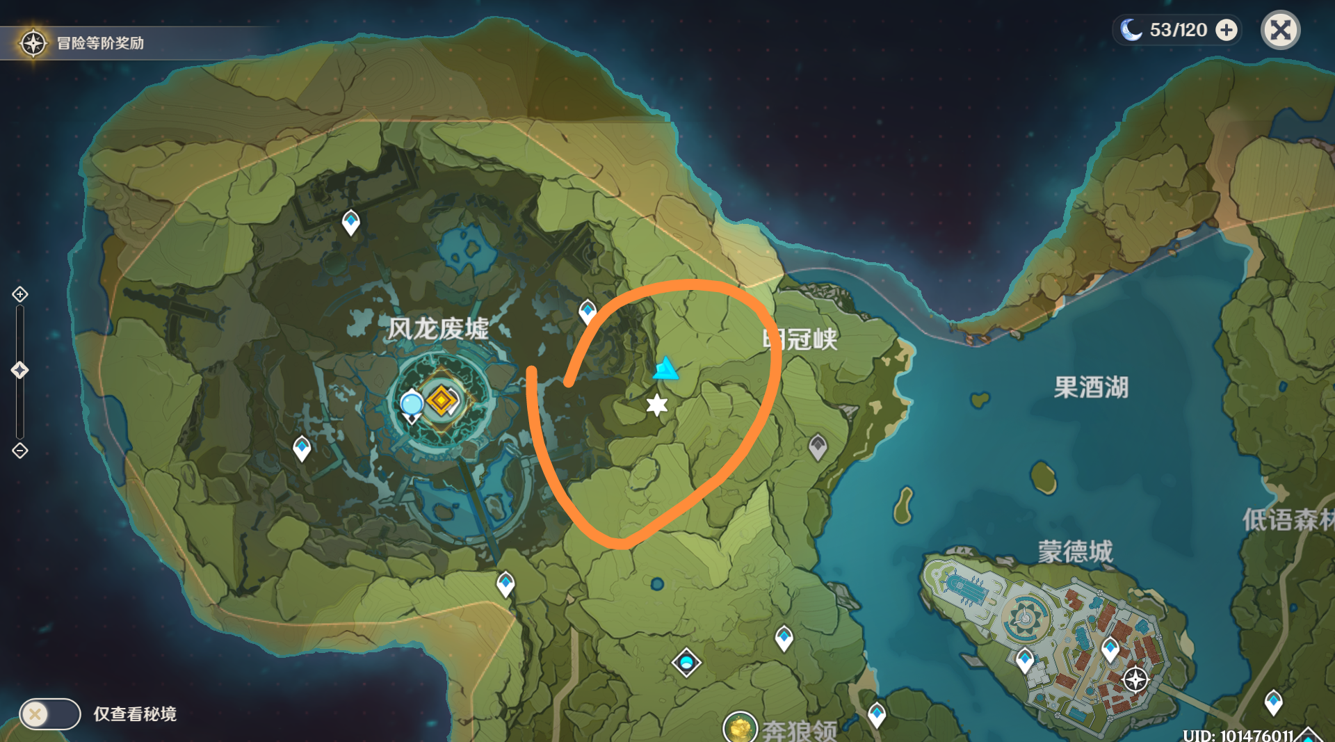 求助,风龙废墟的这个风神瞳怎么拿?