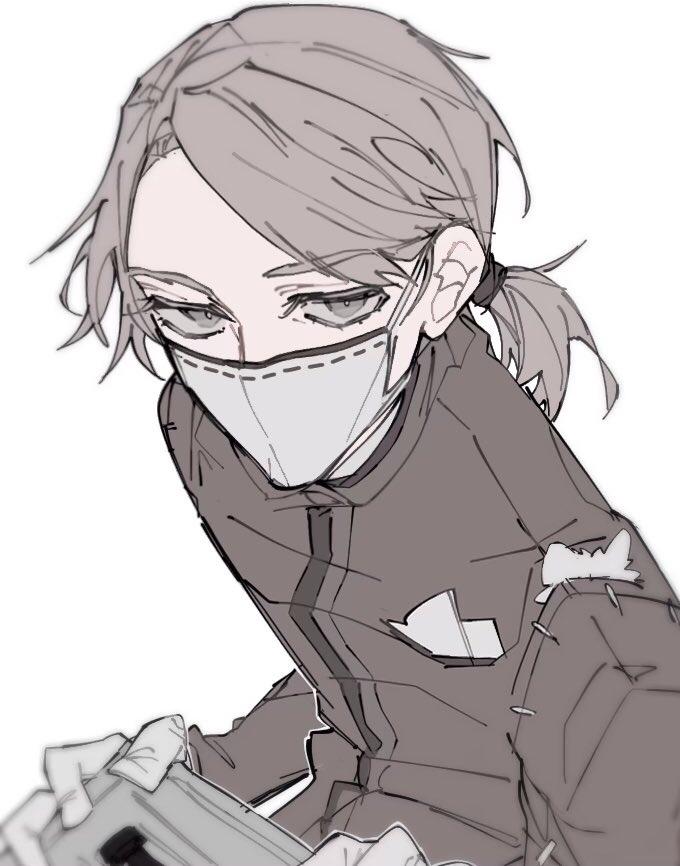 #角虫的腿部挂件#「这位先生，我喜欢看你看淡生死的眼神」（源：P站@ふみかほ）