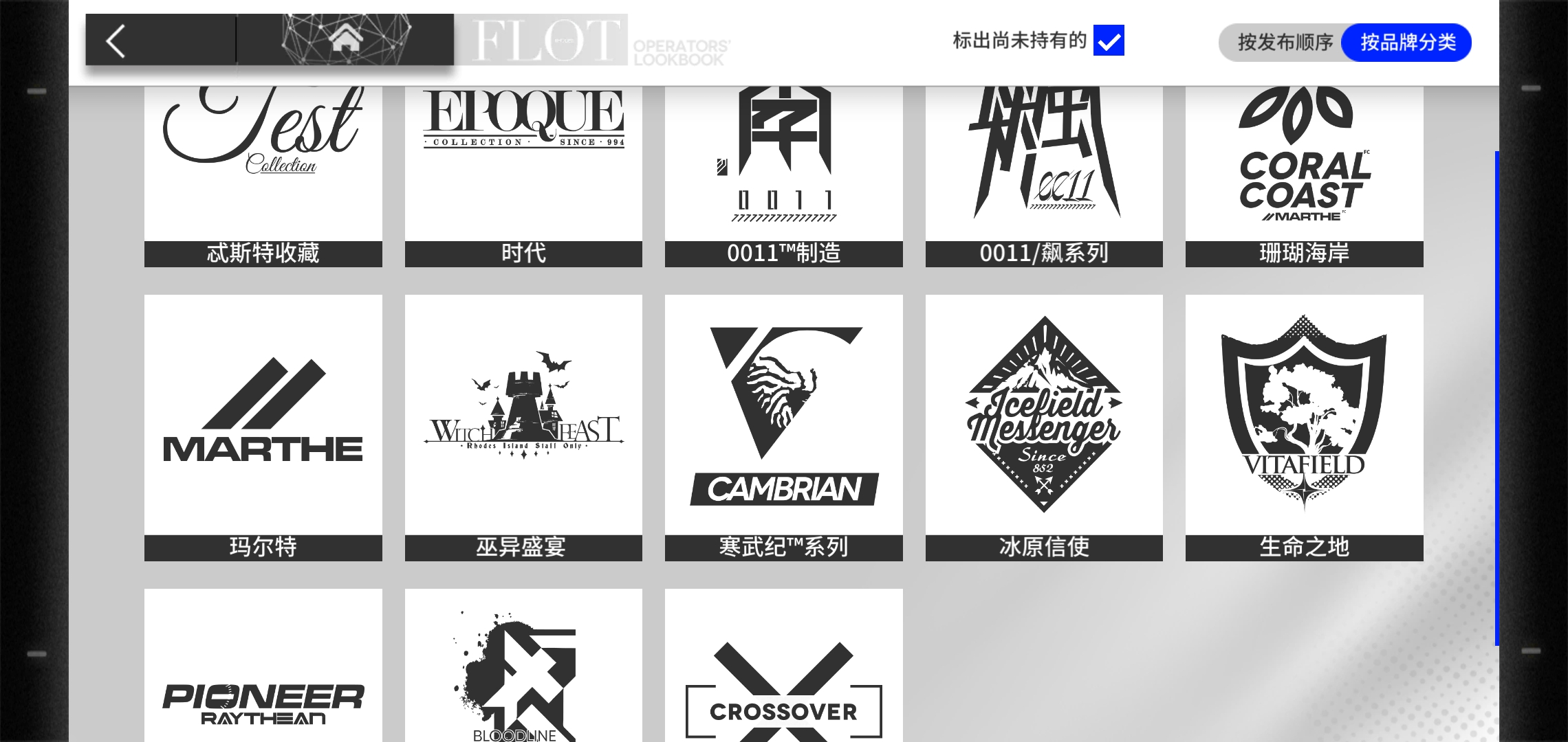 鹰角服饰有限公司旗下的多个服装品牌