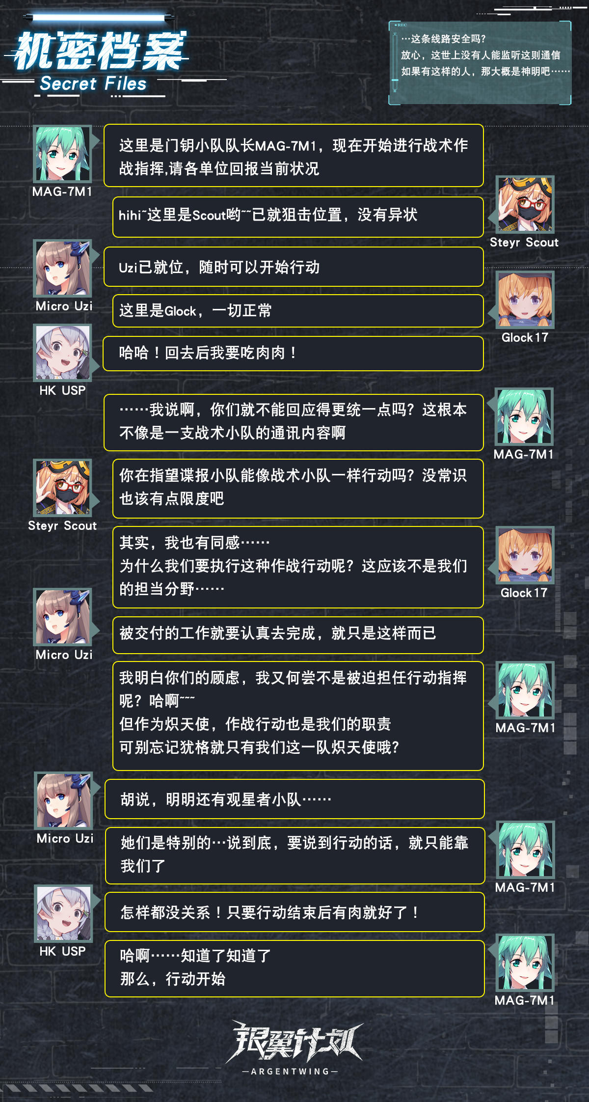 【机密档案】门钥小队的通讯