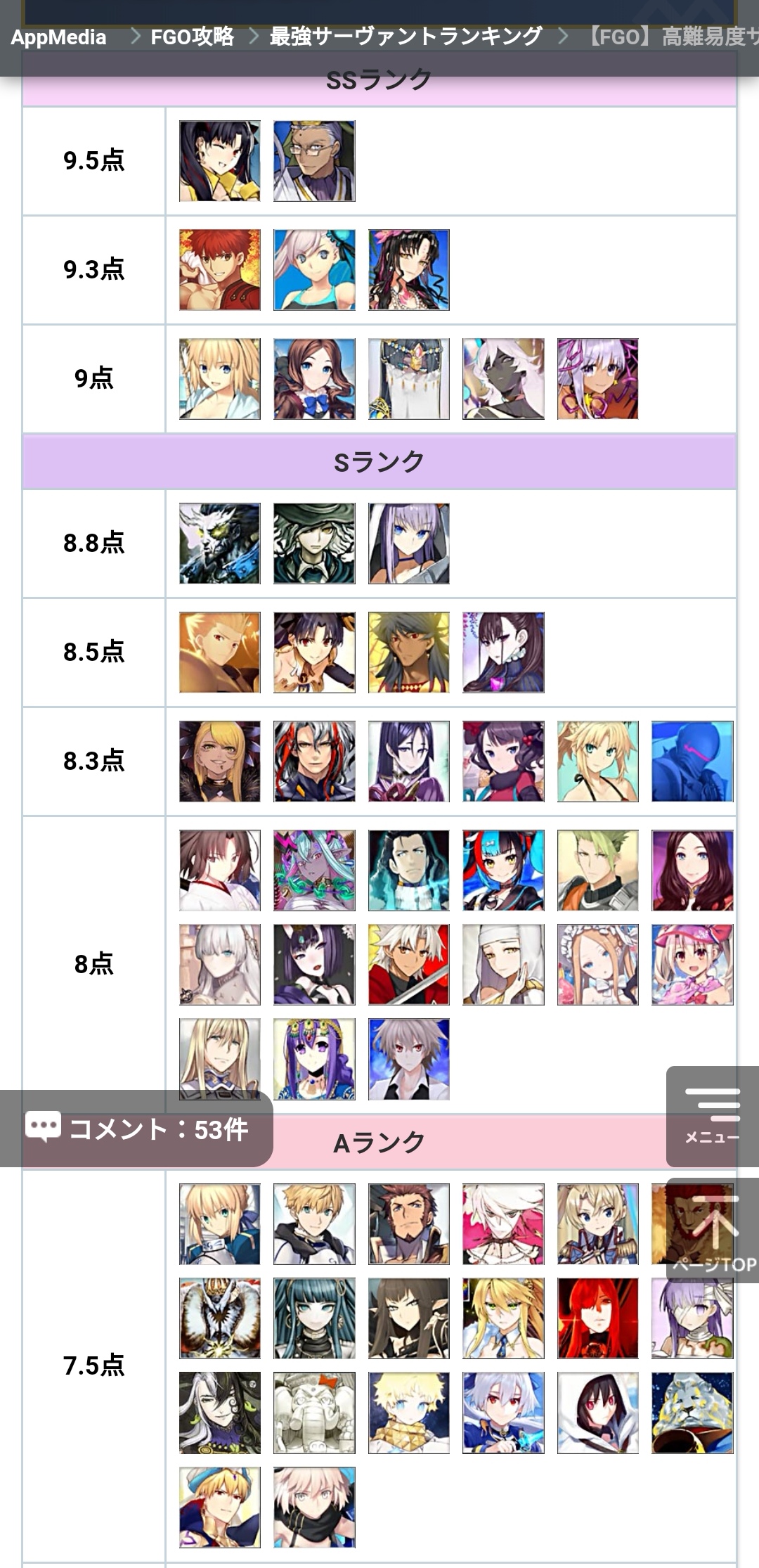 Appmedia最新日服节奏榜搬运 4 7 命运 冠位指定 Fate Grand Order 综合 Taptap 命运 冠位指定 Fate Grand Order 社区