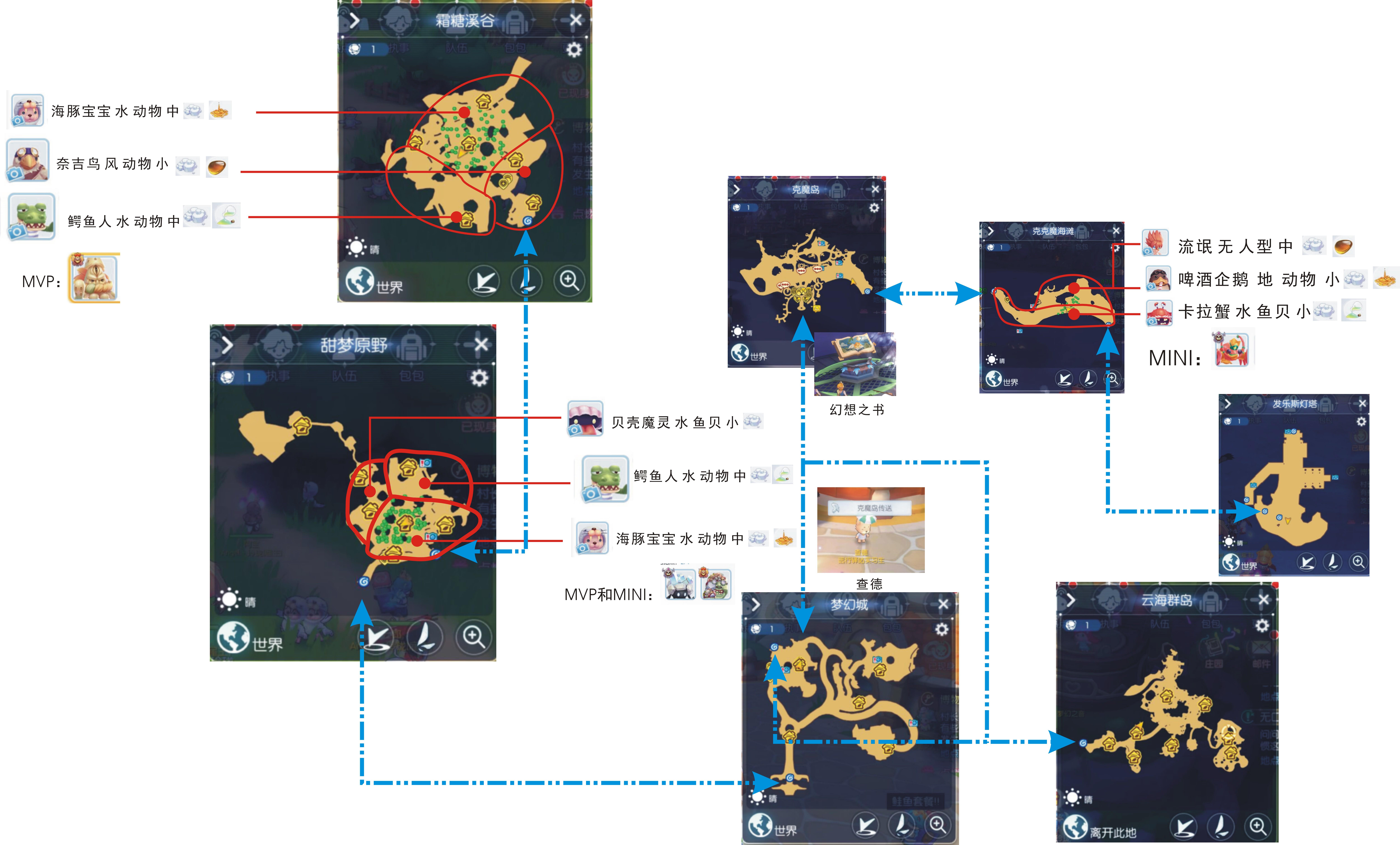克魔地图含挂机和怪物分布（图放大看）