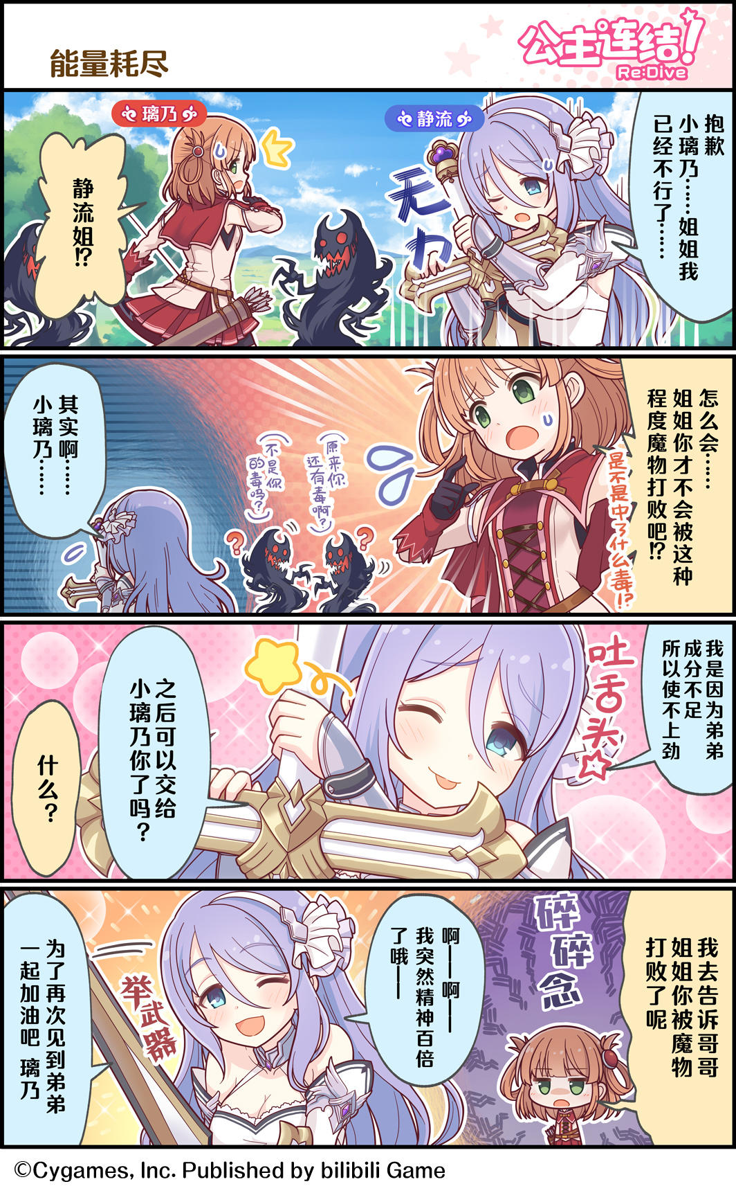 四格漫画更新——「能量耗尽」