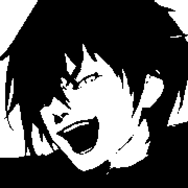 帮忙做一下黑白像素头像