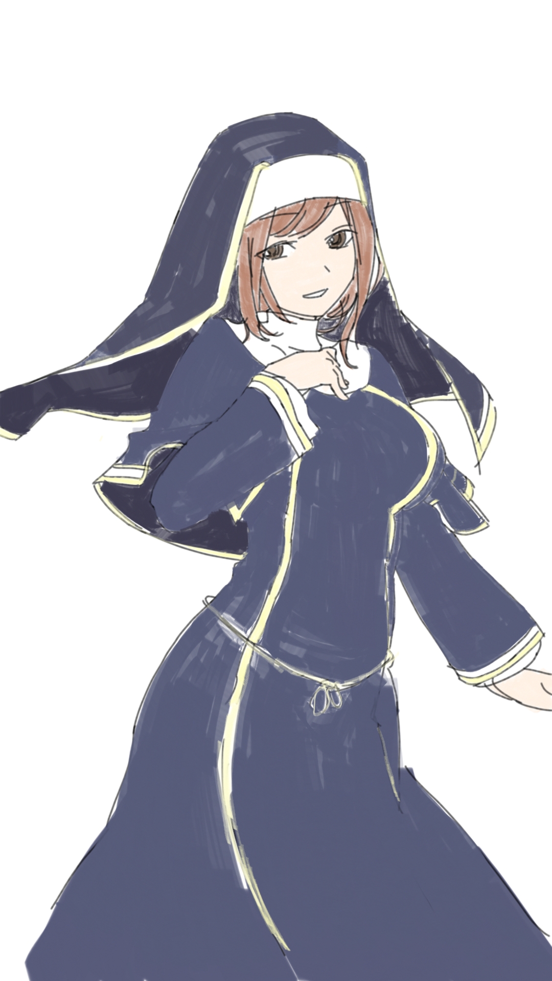 圣女的誓友,修女玛丽手机描图