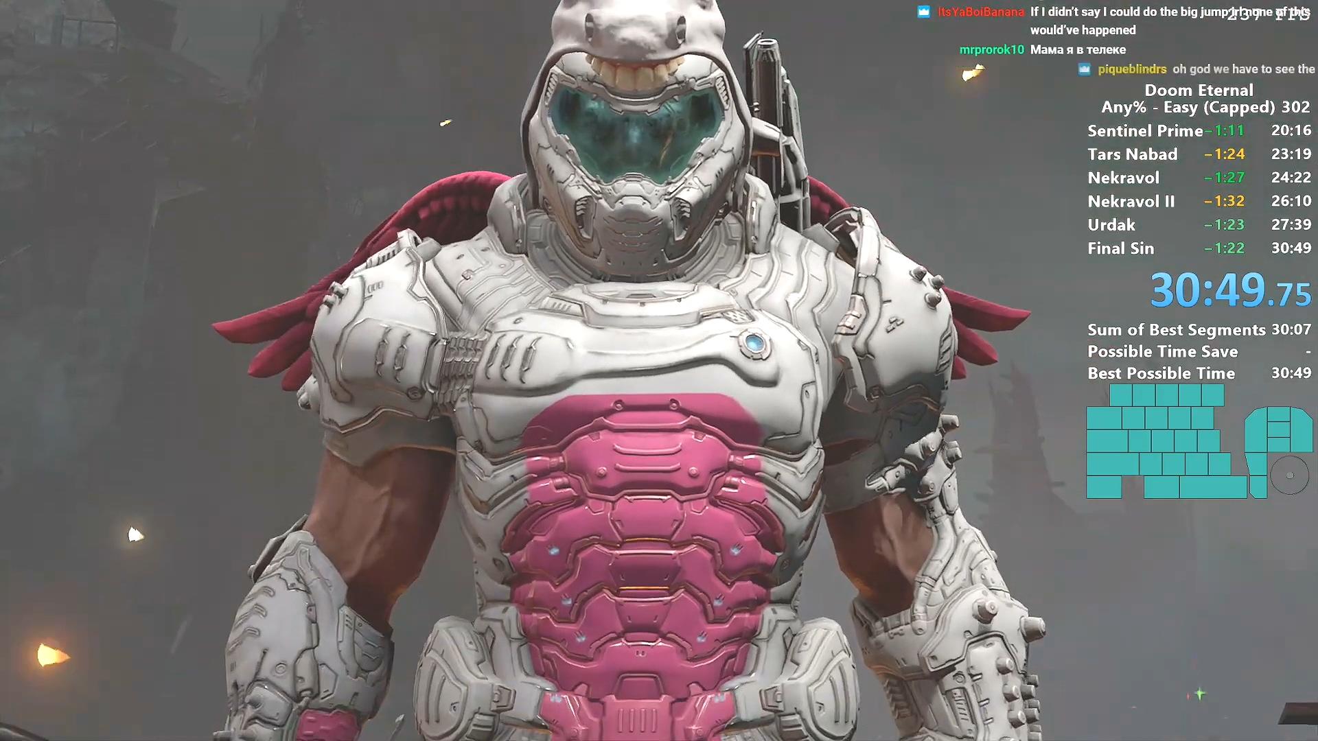 《毁灭战士 永恒》速通世界纪录32m 45s（2020年4月2日）有声音