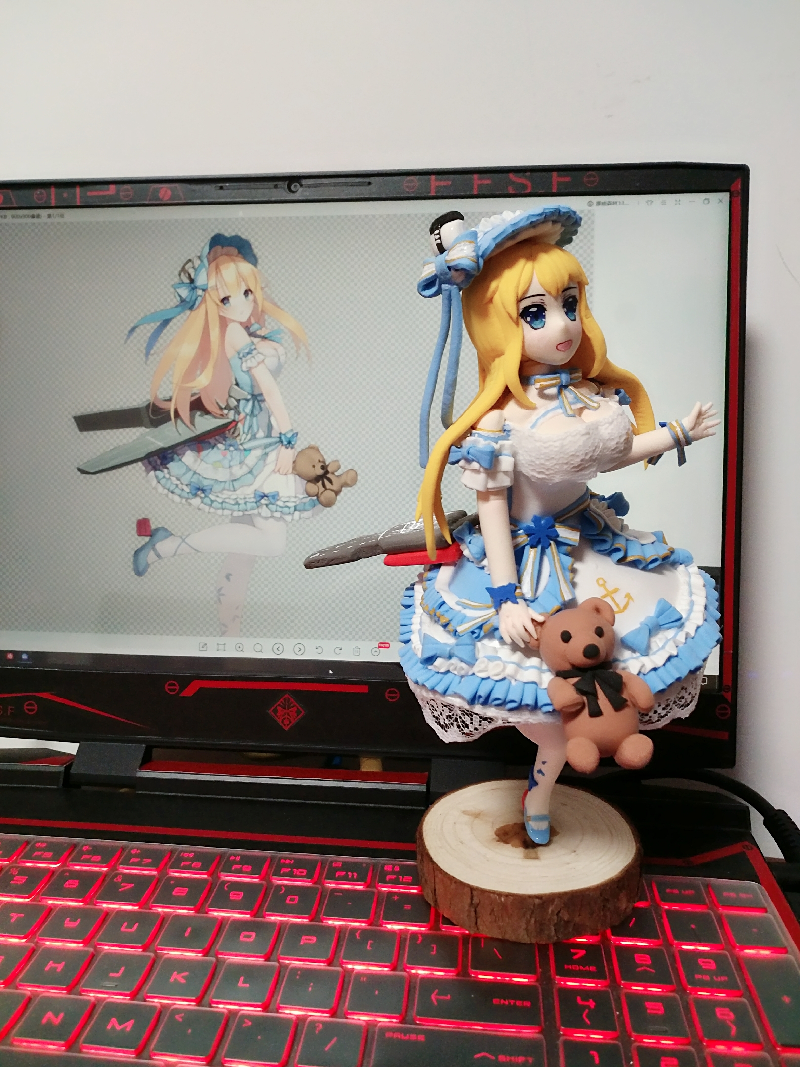 超轻粘土自制 萨拉托加 手办