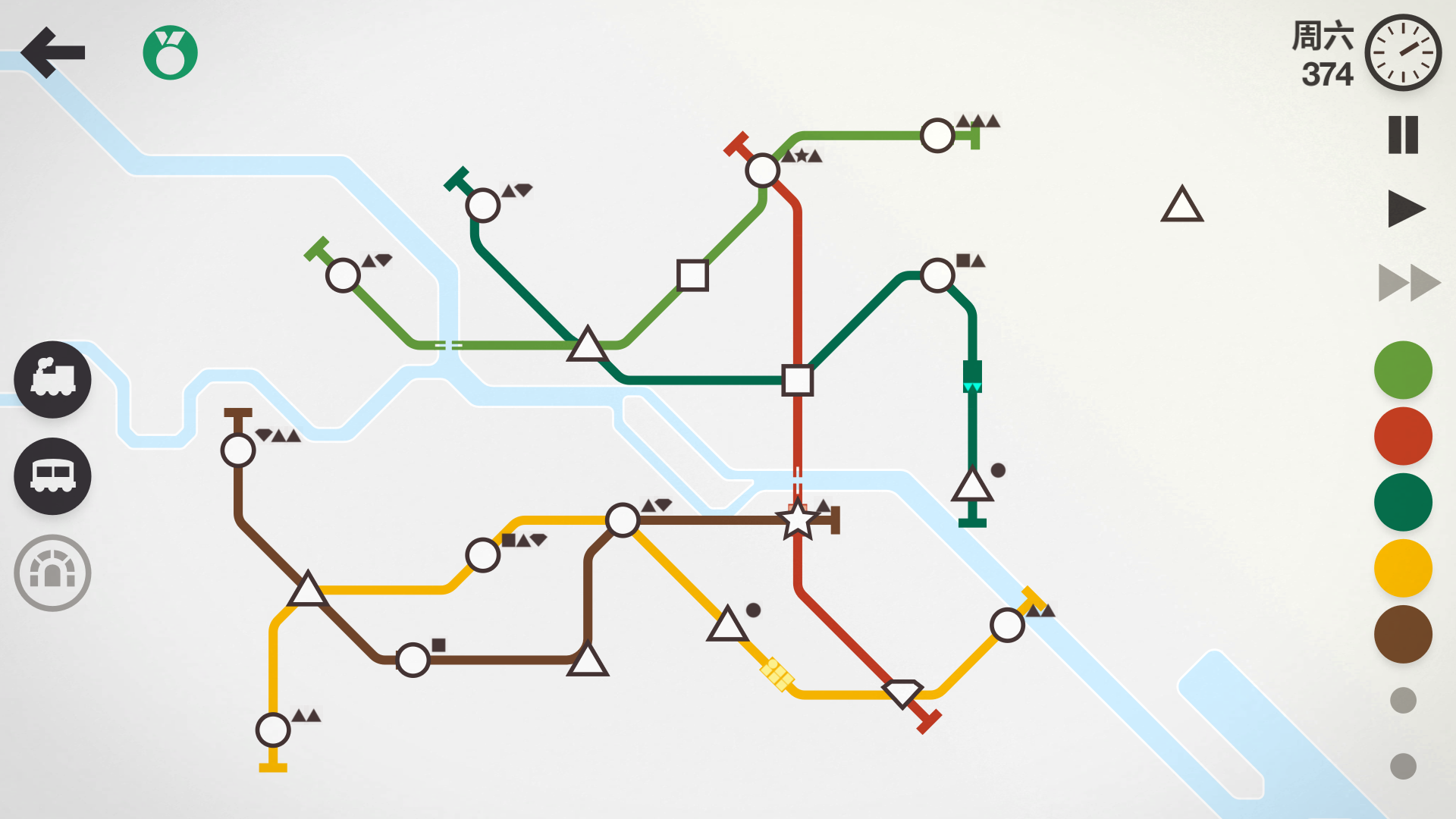 柏林,挑战内容是每条线只能有1辆车.