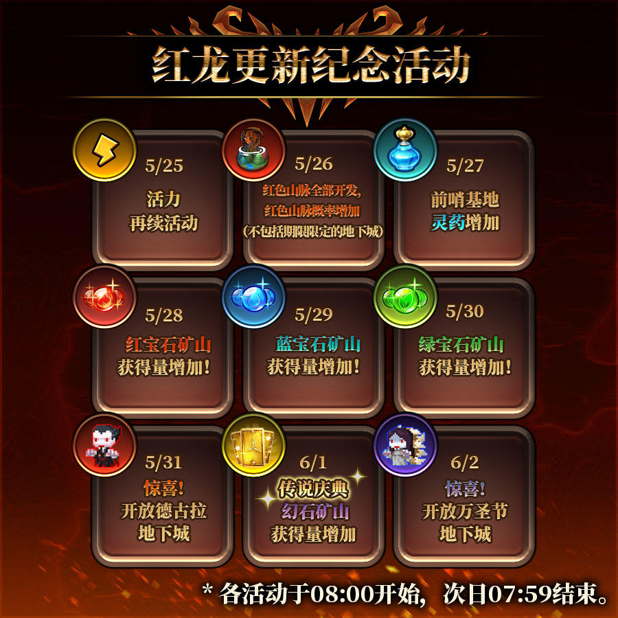 【红龙更新纪念活动进行公告】 (5月25日至6月2日)