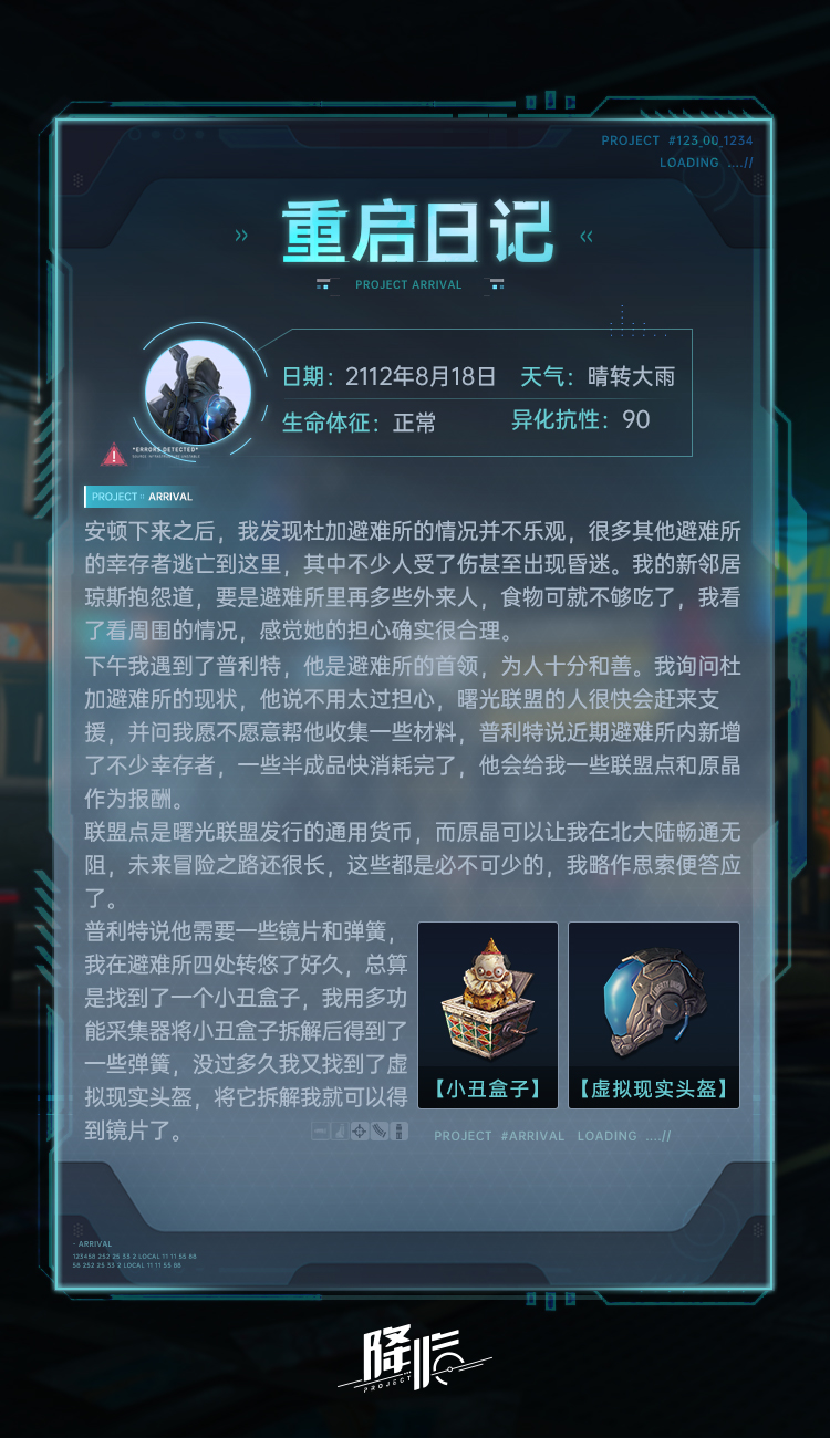 【爆料】一起喝一杯吗,幸存者?重启日记010更新|代号:降临 - 第3张