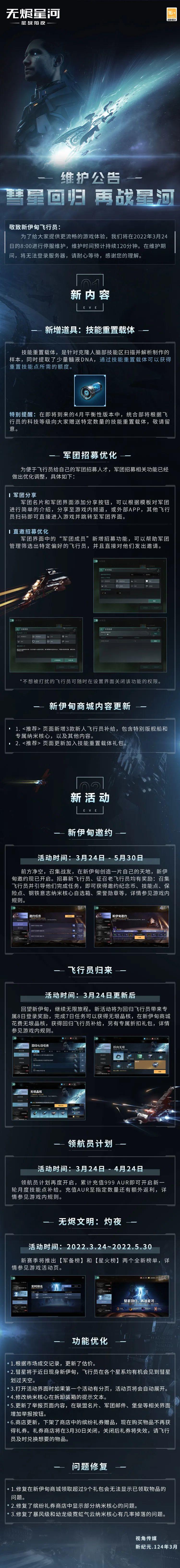 【更新】彗星回归，再战星河！