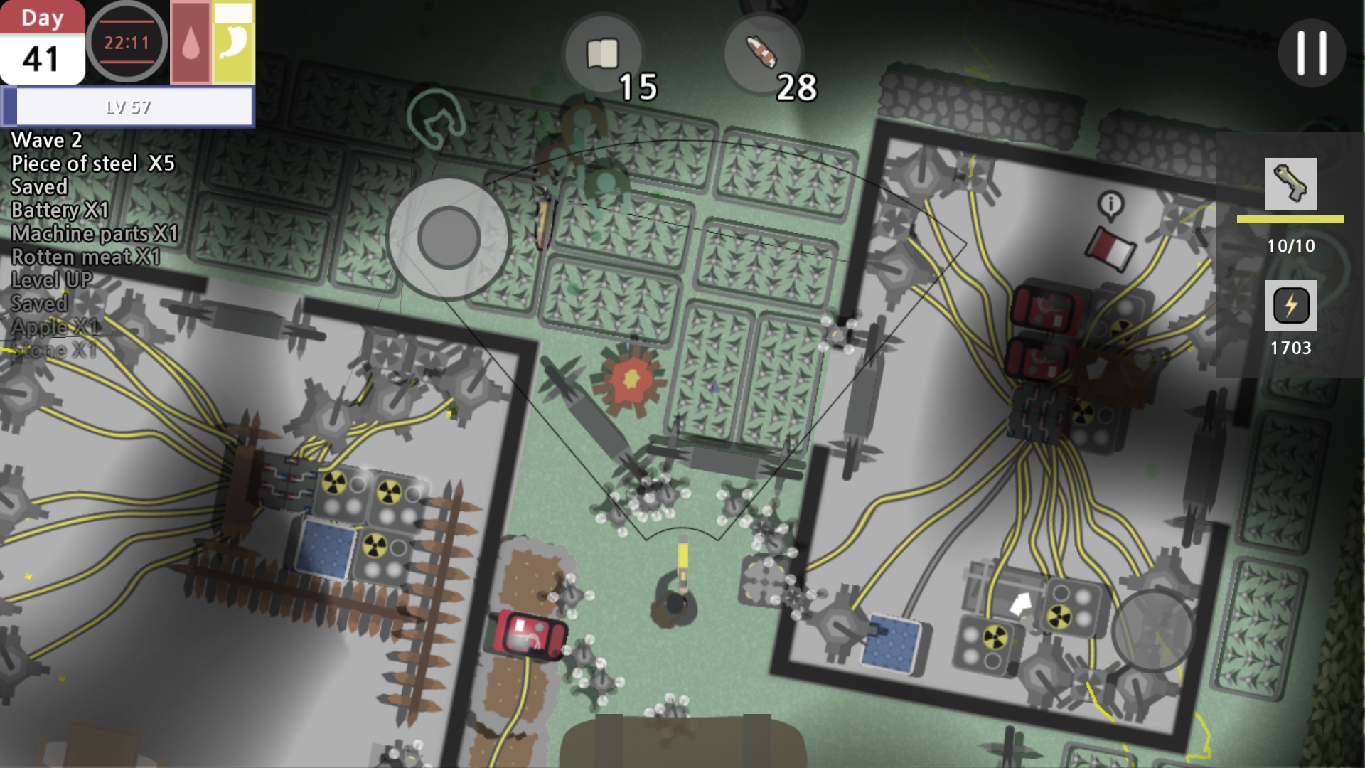 首先是全面无死角的安全屋,僵尸再多躲在里面都不怕四个核电两个燃油